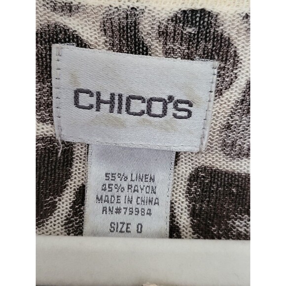 Chico's Animal Print Cardigan Size 4 (Chico's Size 0) - Picture 3 of 4